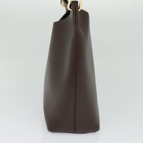 GUCCI Bamboo Shoulder Bag Leather Brown Gold 001 1553 001 1553 - Picture 4 of 16